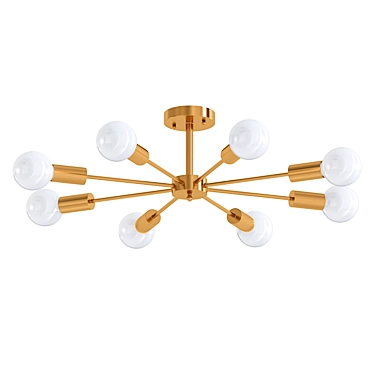 Mid-Century Modern Satellite Chandelier 3D model image 1 