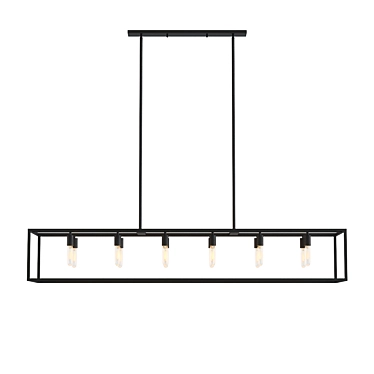 Sleek Cobar 12-Light Pendant 3D model image 1 