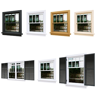 Title: Optimized Exterior Windows Pack 3D model image 1 