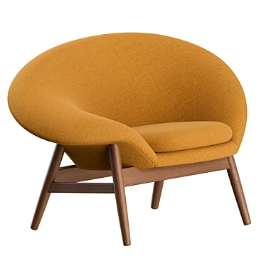 Eggcelent Lounge Chair: Fried Egg-Inspired Design 3D model image 1 