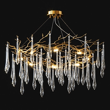 Elegant Crystal Chandelier 3D model image 1 