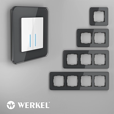 OM Glass frames for sockets and switches Elite Grafit Werkel