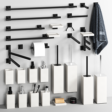 Settecento Bathroom Accessories Collection 3D model image 1 