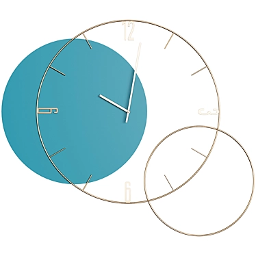 Contemporary Oversized Round Wall Clock 3D model image 1 