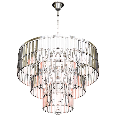 Glamorous 1920s Odeon Chandelier 3D model image 1 