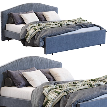 Hauga Bed: Modern and Versatile Sleeping Solution 3D model image 1 