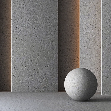 Seamless Gray Concrete Texture 3D model image 1 