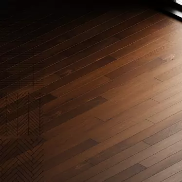 Premium Oak Parquet Board - 11 (Wood Floor Set) 3D model image 1 