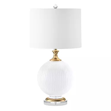 Elegant Glass Antone Table Lamp 3D model image 1 