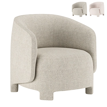 Luxurious Taru Armchair: Elegant Comfort by Ligne Roset 3D model image 1 