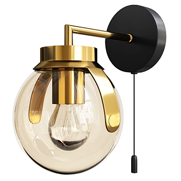 Eurosvet Creek: Elegant Black Wall Sconce 3D model image 1 