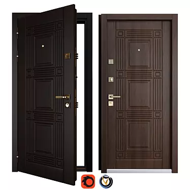 Titan Favorit Metal Entrance Door 3D model image 1 