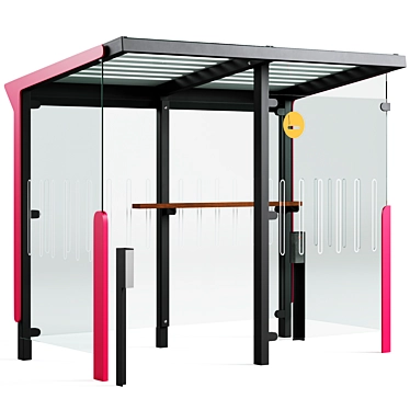 Sleek Smoking Pavilion & Valet Combo 3D model image 1 