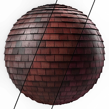 Wood Roof Tile Materials 3D model image 1 