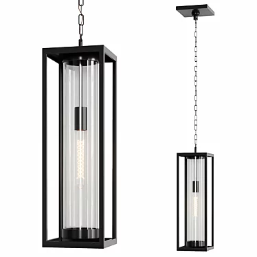 Sleek Miller Pendant: Modern Outdoor Elegance 3D model image 1 