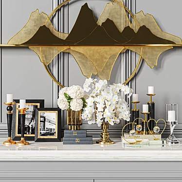 Elegant 45-piece Decor Set 3D model image 1 