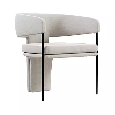 Elegant Palazzo Dining Chair - Stylish and Comfortable 3D model image 1 