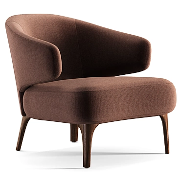 Sleek Minotti Armchair with Stunning Design 3D model image 1 