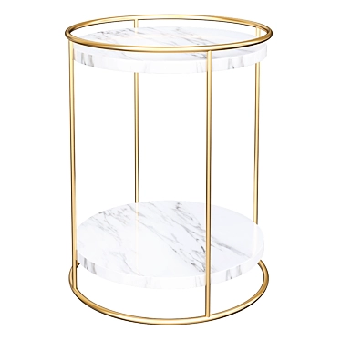 Luxury Bedside Table: Elegant and Functional 3D model image 1 