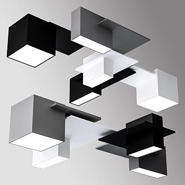 Geometric LED Ceiling Lights: Jules (Set of 5) 3D model image 1 