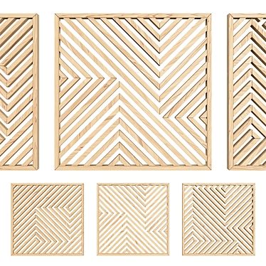 Geometric Wood Wall Art Set