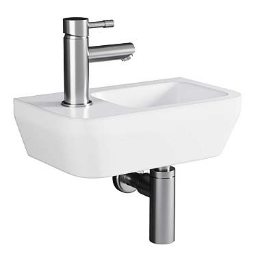 Sleek VitrA Integra Wall Basin 3D model image 1 