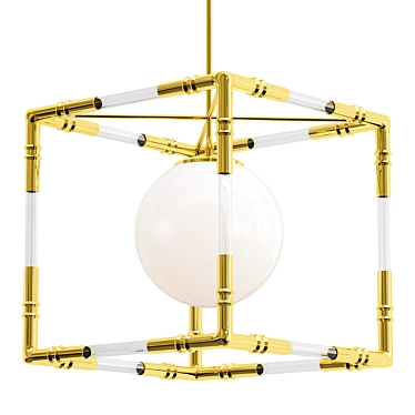 Elegant Bamboo Acrylic Pendant 3D model image 1 