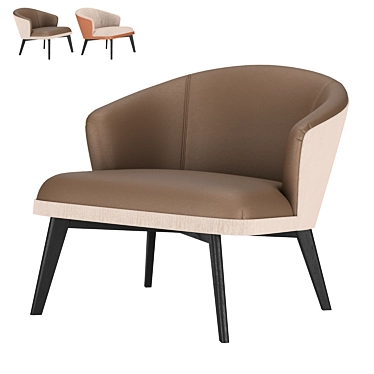 Nelly Armchair: Stylish and Comfortable 3D model image 1 