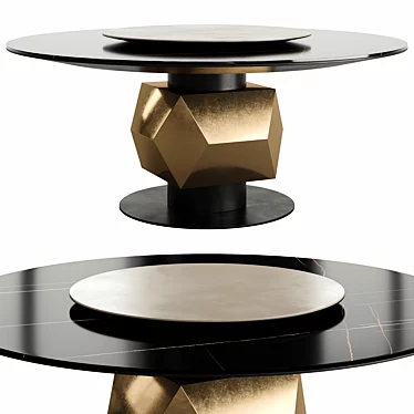 Lamborghini-Inspired Round Dining Table 3D model image 1 