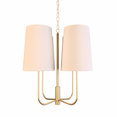 Kristen Gold Chandelier in Minimalist Design 3D model image 1 