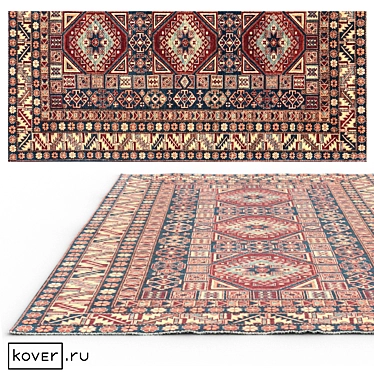 Ethnic Charm: KAZAK MIX-IVR Rug 3D model image 1 