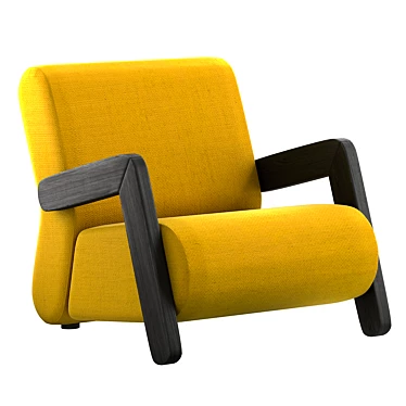 Sleek Comfort Base Easy Chair 3D model image 1 