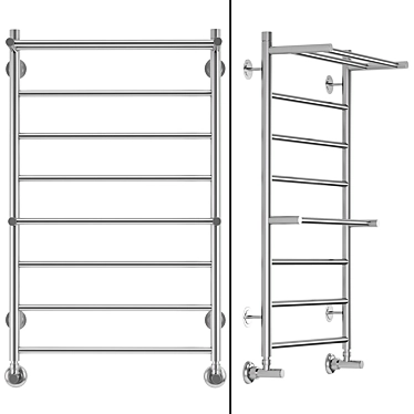 Ancona Water Heated Towel Rail: Stylish & Efficient 3D model image 1 