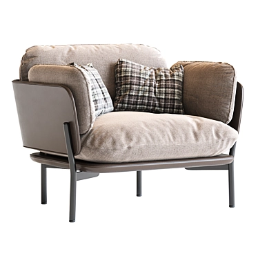  Sleek Sussex Armchair: Contemporary Comfort 3D model image 1 