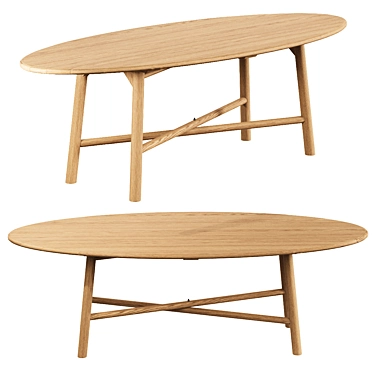 Surfboard Oak Oval Dining Table