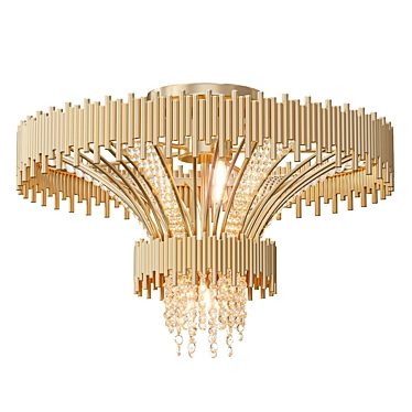 Elegant Swarovski Scala Ceiling Light 3D model image 1 