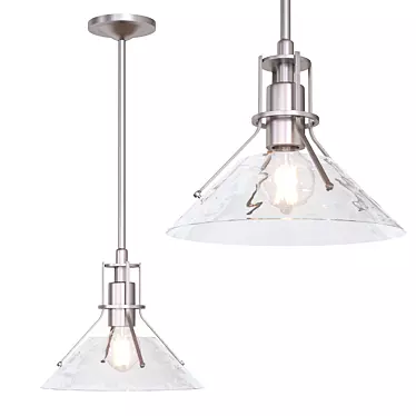 Sleek Glass Pendant Light 3D model image 1 