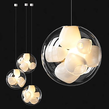 Elegant Bocci 38.3V Pendant Light 3D model image 1 