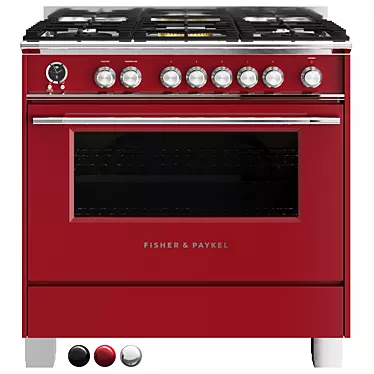 Fisher & Paykel Gas Stove: Stylish OR90SCG6B1 3D model image 1 