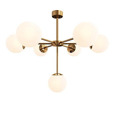 Spherical Shade Chandelier: High-Quality Illumination at Its Finest 3D model image 1 