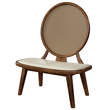 Bamax Slash Walnut Lounge Chair 3D model image 1 