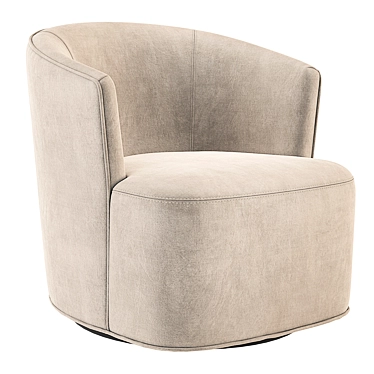 Luxury Arden Velvet Swivel Chair 3D model image 1 