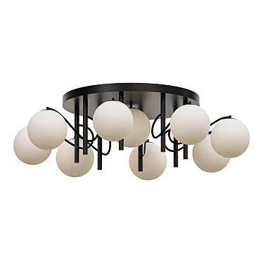 Modern Circle Ceiling Chandelier 3D model image 1 