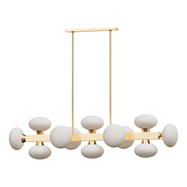 Elegant Klarissa Linear Chandelier 3D model image 1 