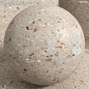 Seamless Stone Terrazzo Quartzite Set 3D model image 1 