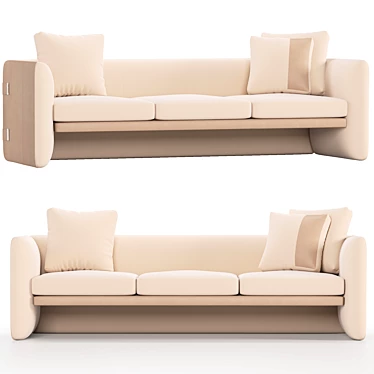 Turri Blossom Luxury Sofa with TurboSmooth 3D model image 1 