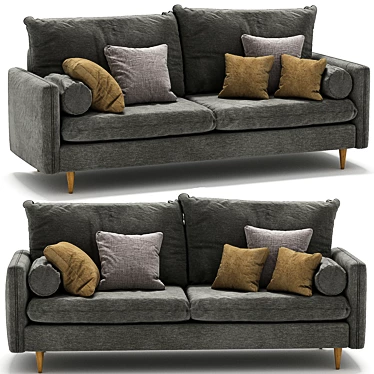 Modern Grey Slipson Sofa - 2017 Version 3D model image 1 