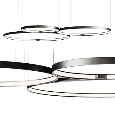 Zero Round Circles Pendant Lamp 3D model image 1 