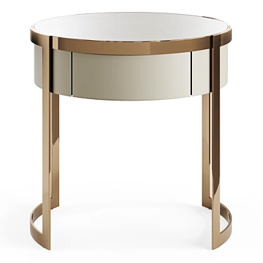 Fendi Casa Anya Bedside Table: Modern Elegance in Piombo Wood 3D model image 1 