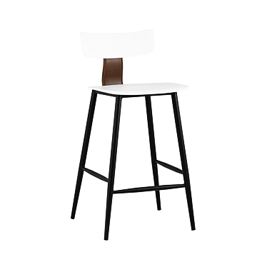 Sleek Ant Semi-Bar Chair 3D model image 1 